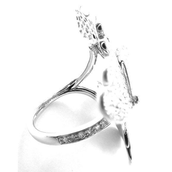 Authentic! Tiffany & Co Paper Flowers Platinum Diamond Large Ring - Picture 7 of 11